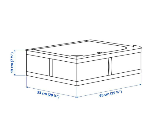 Контейнер для одежды/постельного белья, темно-серый SKUBB 705.910.56