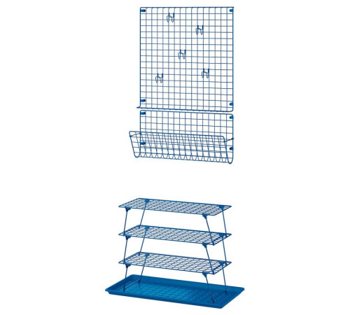 Zestaw mebli do przedpokoju, 6 szt., niebieski GREJIG / BAGGMUCK 496.226.20