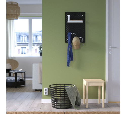 Комбинированный перфорированный картон, черный SKÅDIS 295.159.75