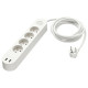 Удлинитель с 4 розетками/2 USB-портами, белый KOPPLA 003.147.41