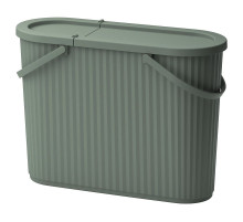 Корзина с крышкой, серо-зеленая DAMMÄNG 005.599.79