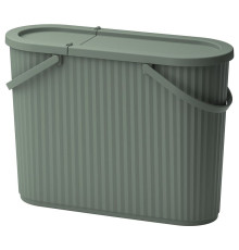 Корзина с крышкой, серо-зеленая DAMMÄNG 005.599.79