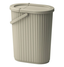 Корзина с крышкой, серо-бежевая DAMMÄNG 605.599.76