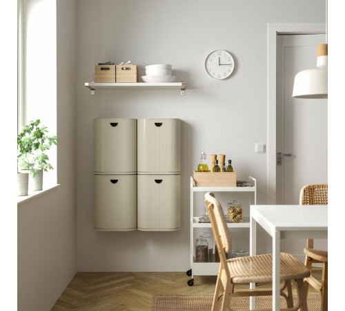 Корзина пластиковая с крышкой, серо-бежевый GÅRDSBUTIK 705.651.99