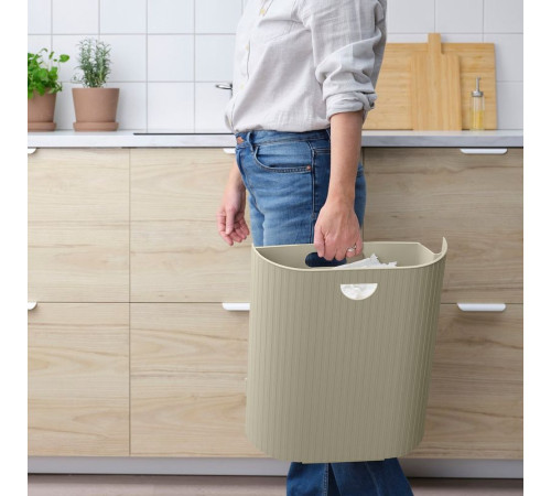 Корзина пластиковая с крышкой, серо-бежевый GÅRDSBUTIK 705.651.99