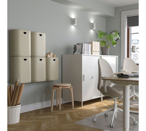 Корзина пластиковая с крышкой, серо-бежевый GÅRDSBUTIK 705.651.99