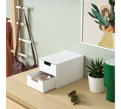 Mini komoda 2 szuflady, biały FJÄDERHARV 105.969.00
