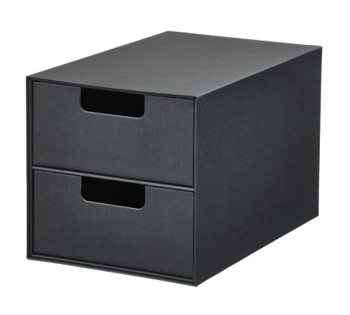 Mini komoda 2 szuflady, antracyt FJÄDERHARV 805.968.93