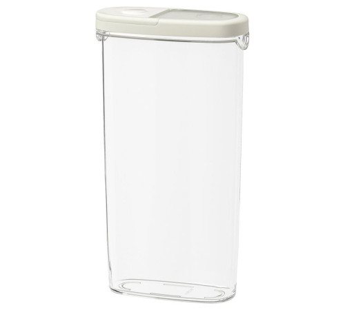 Контейнер для сухих продуктов с крышкой, прозрачный/белый, IKEA 365+ 900.667.08