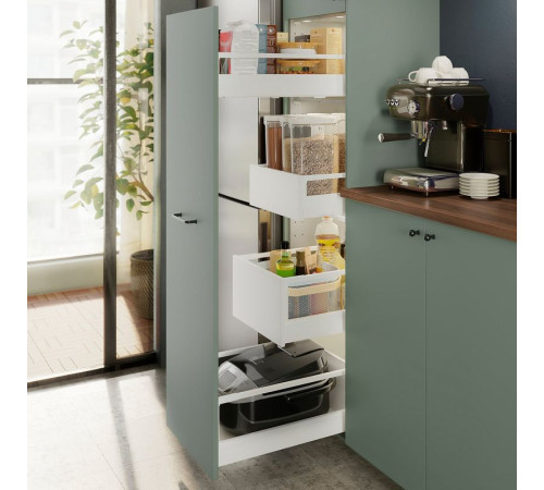 Контейнер для сухих продуктов с крышкой, прозрачный/белый, IKEA 365+ 900.667.08
