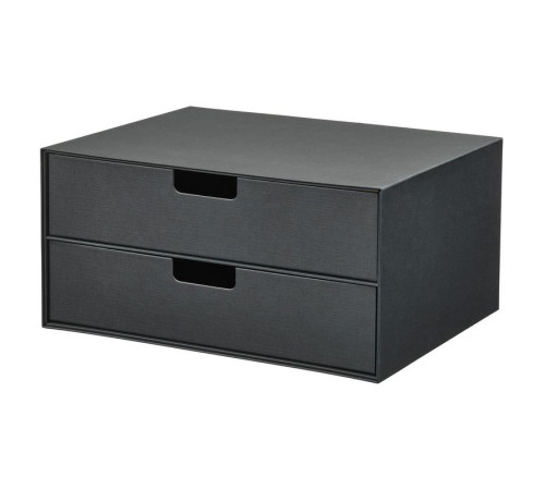 Mini komoda 2 szuflady, antracyt FJÄDERHARV 005.968.92