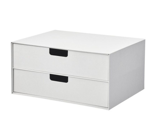 Мини-комод с 2 ящиками, белый FJÄDERHARV 105.968.96