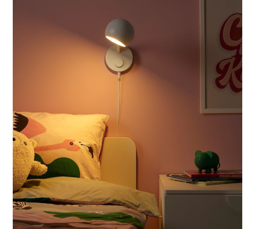 Lampa ścienna LED, można przyciemniać/biały KORVSNÖRE 006.085.45