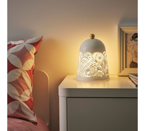 Lampa stołowa LED, biały/kolor mosiądzu SOLSKUR 104.245.17
