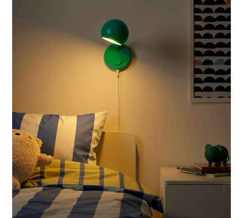 Lampa ścienna LED, można przyciemniać/zielony KORVSNÖRE 406.287.06