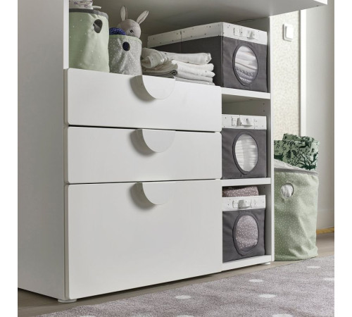 Pudełko, szary/w kropki biały LEN 205.544.24