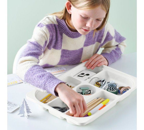Regał z pojemnikiem/tace, jasna sosna bejcowana na biało biały/szary TROFAST 295.733.00