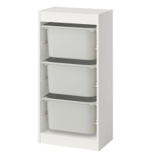 Полка с контейнерами, бело-серая TROFAST 495.752.04