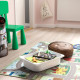 Regał z pojemnikami, jasna sosna bejcowana na biało biały/jaskrawozielony TROFAST 996.019.98