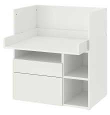 Biurko, biały biały/z 2 szufladami SMÅSTAD 595.832.27