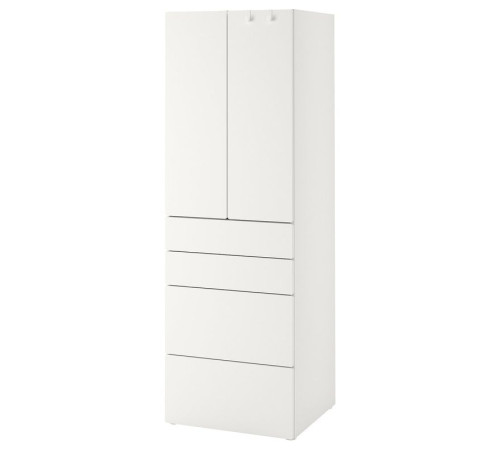 Szafa, biały biały/z 4 szufladami SMÅSTAD / PLATSA 694.283.25