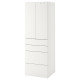 Szafa, biały biały/z 4 szufladami SMÅSTAD / PLATSA 694.283.25