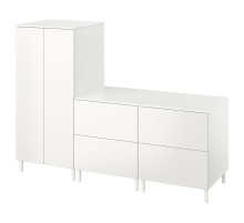 Шкаф, белый, с 2 комодами SMÅSTAD / PLATSA 794.845.99