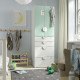Szafa, biały jasnozielony/z 4 szufladami SMÅSTAD / PLATSA 795.465.35