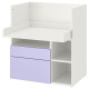Biurko, biały liliowy/z 2 szufladami SMÅSTAD 795.832.26