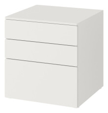 Komoda, 3 szuflady, biały/biały SMÅSTAD / PLATSA 993.875.21