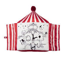 Poduszka, kształt namiotu cyrkowego czerwony/biały BUSENKEL 405.231.82