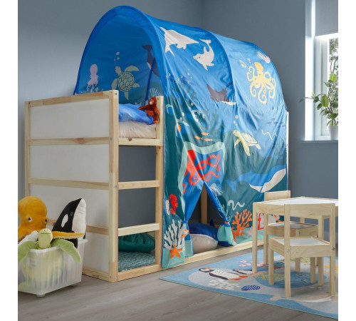 Baldachim, wzór zwierzęta oceanu KURA 405.284.48