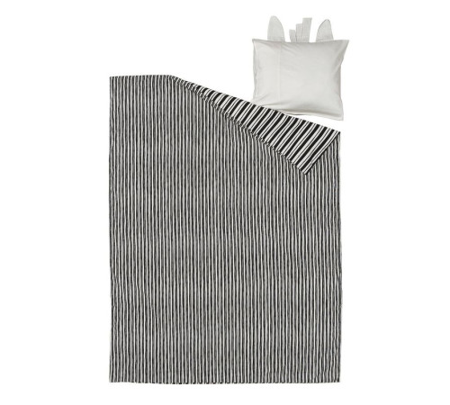 Poszwa na kołdrę i poszewka, czarny biały/zebra NATTHÄGER 405.953.10