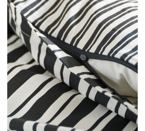 Poszwa na kołdrę i poszewka, czarny biały/zebra NATTHÄGER 405.953.10