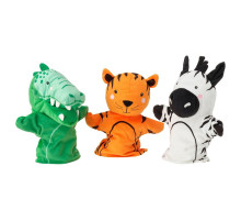 3-elementowy zestaw pacynek, Krokodyl zebra/tygrys wielobarwny NATTHÄGER 205.972.54