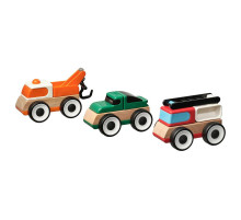 3-elementowy zestaw pojazdów, wóz strażacki auto sportowe/laweta wielobarwny LILLABO 705.893.55