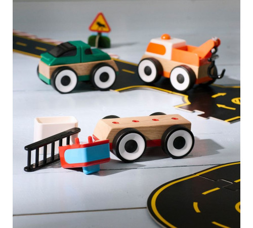 3-elementowy zestaw pojazdów, wóz strażacki auto sportowe/laweta wielobarwny LILLABO 705.893.55