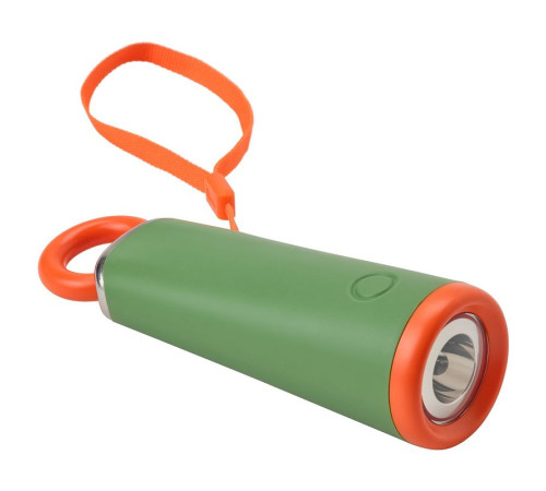 Ręcznie zasilana latarka LED, zielony/pomarańczowy MAJBAGGE 305.573.99