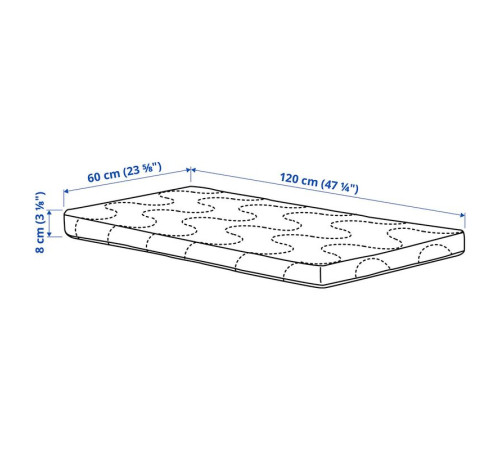 Materac piankowy do łóżeczka SKÖNAST 105.935.86