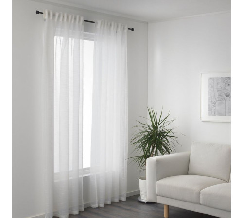 Firanki, 2 szt., biały/na taśmie GJERTRUD 303.865.38