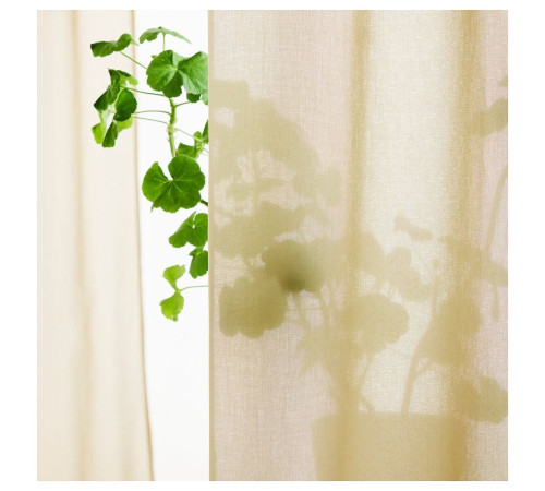 Firanki, 2 szt., beżowy/na taśmie ROSENROBINIA 305.648.56