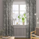 Zasłona, 2 szt., biały/czarny/na taśmie TEMPELFLY 906.078.67