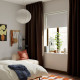 Zasłona, 2 szt., ciemnobrązowy/na taśmie SANELA 606.315.62