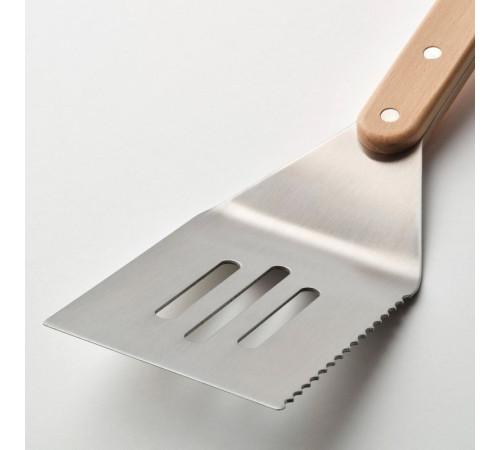 3-częściowy zest przyborów grill, stal nierdz/buk GRILLTIDER 206.137.44