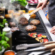 3-częściowy zest przyborów grill, stal nierdz/buk GRILLTIDER 206.137.44