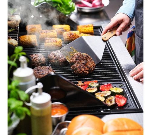 Łopatka do hamburgerów, stal nierdz/buk GRILLTIDER 706.137.51