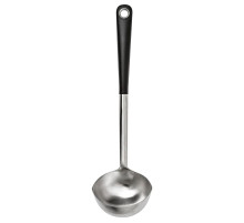 Половник для супа, нержавеющая сталь/черный IKEA 365+ ХЬЭЛТЕ 701.494.65