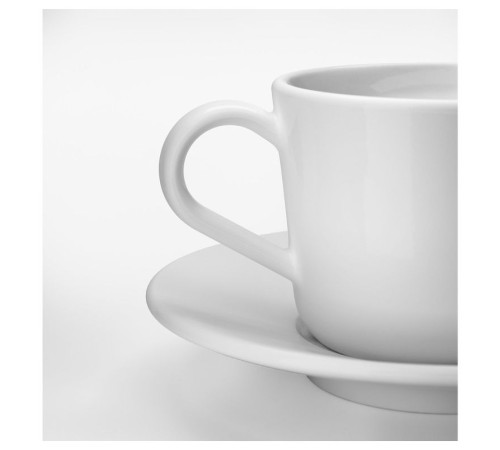 Чашка с блюдцем, белая, IKEA 365+ 702.834.06