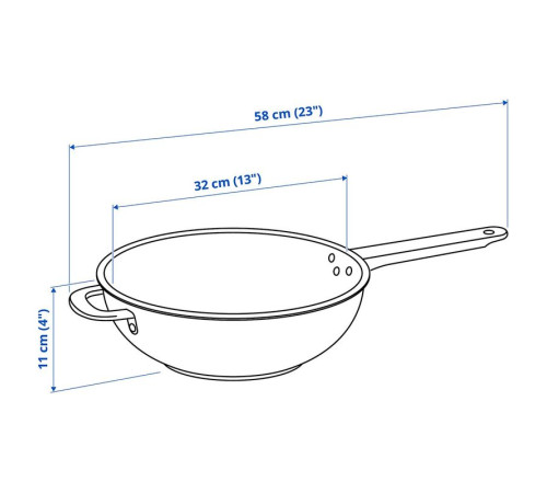 Wok, stal nierdz/powłoka zapobiegająca przywieraniu IKEA 365+ 105.807.15