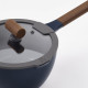 Rondel z pokrywką, powłoka zapobiegająca przywieraniu szkło/drewno czarnoniebieski KLIPPFISK 506.025.03